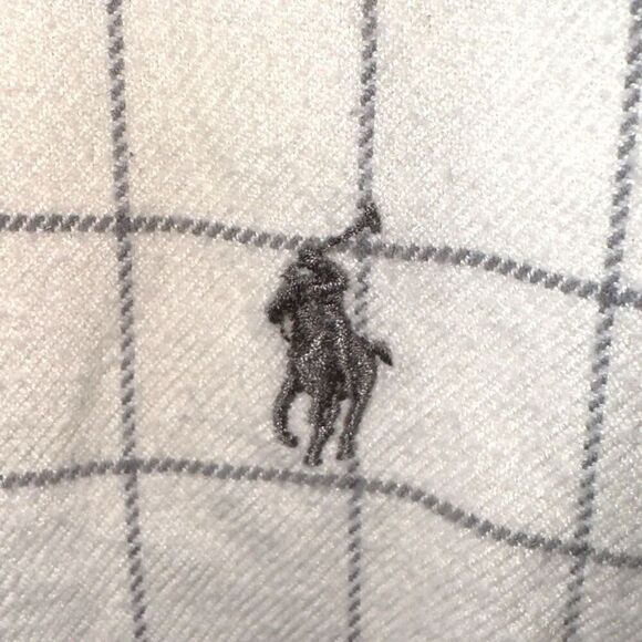 Tan Polo Ralph Lauren Flannel Slim Fit Button Down Shirt Size L - Picture 3 of 7